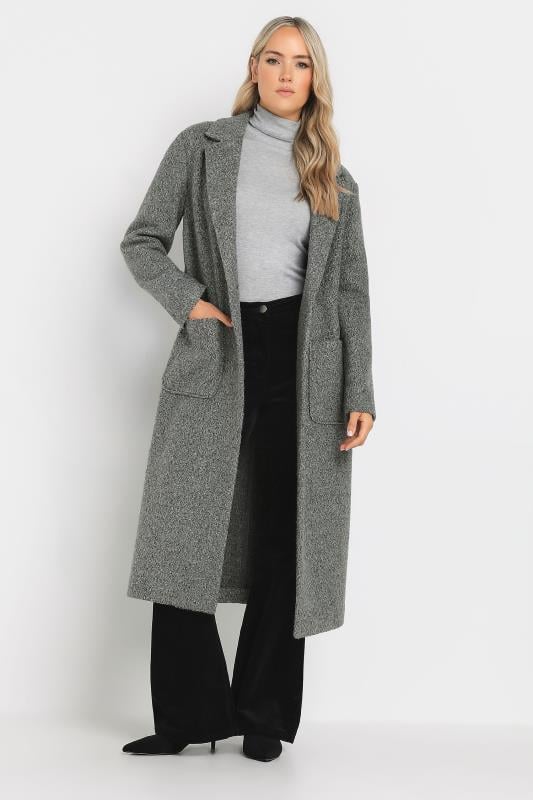 Tall  LTS Tall Charcoal Grey Longline Cardigan Coat