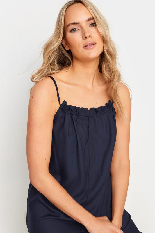 LTS Tall Women's Navy Blue Ruched Neck Maxi Dress | Yours Clothing 4