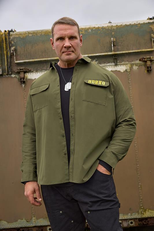 BadRhino Big & Tall Khaki Green Military Ripstop Shirt