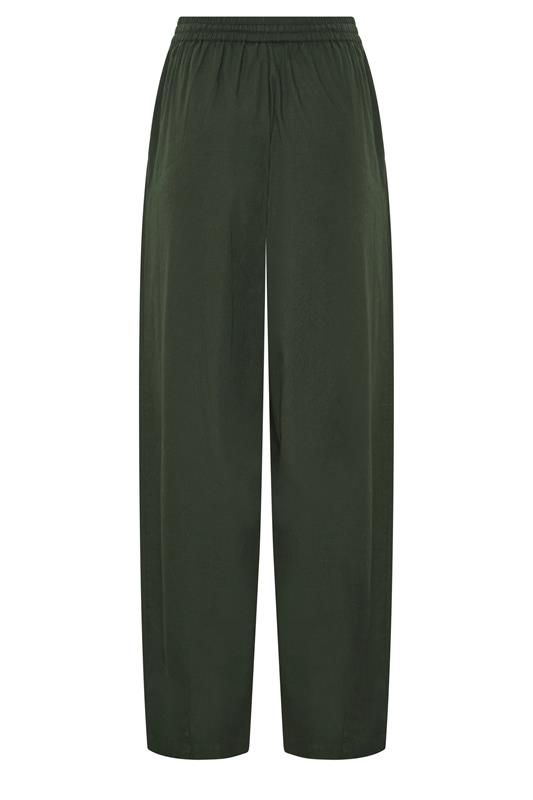 LTS Tall Women's Dark Green Cotton Barrel Trousers | Long Tall Sally 6