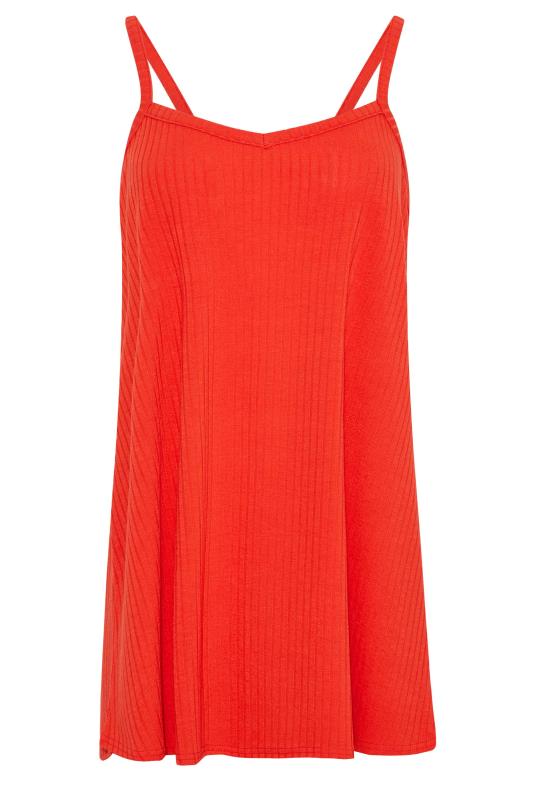 LTS Tall Women's Red Ribbed Swing Cami Top | Long Tall Sally  5