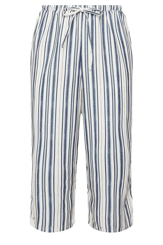 YOURS Plus Size Blue Linen Look Culottes  | Yours Clothing 5