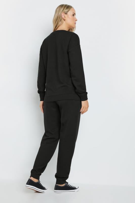 LTS Tall Black Sweatshirt & Jogger Set | Long Tall Sally 4