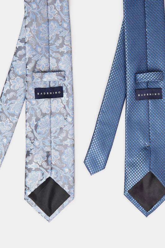 BadRhino Blue 2 PACK Floral Textured Ties | BadRhino 3