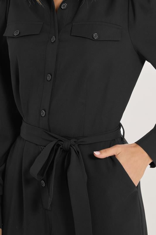 LTS Tall Black Button Wide Leg Jumpsuit | Long Tall Sally 4