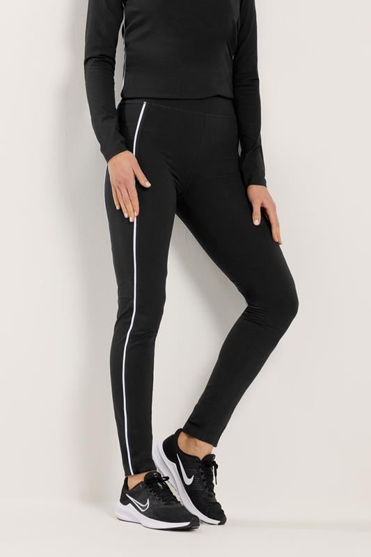 LTS Tall Women's Black Active Piped Leggings | Long Tall Sally 2