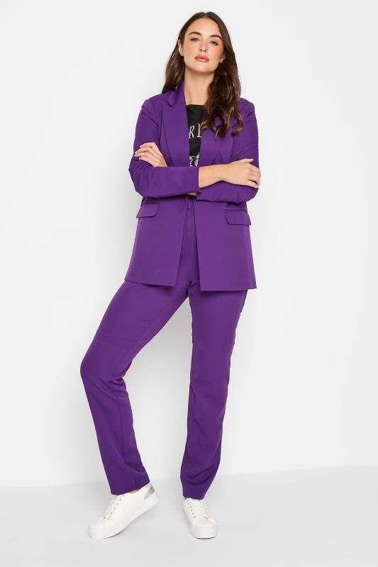 LTS Tall Women's Purple Scuba Crepe Slim Leg Trousers | Long Tall Sally  4