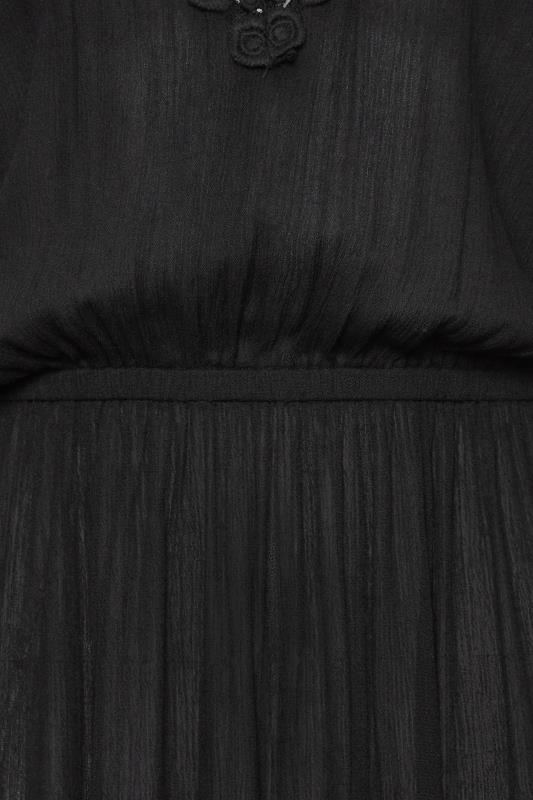 LTS Tall Black Crochet Kaftan Dress | Long Tall Sally  4