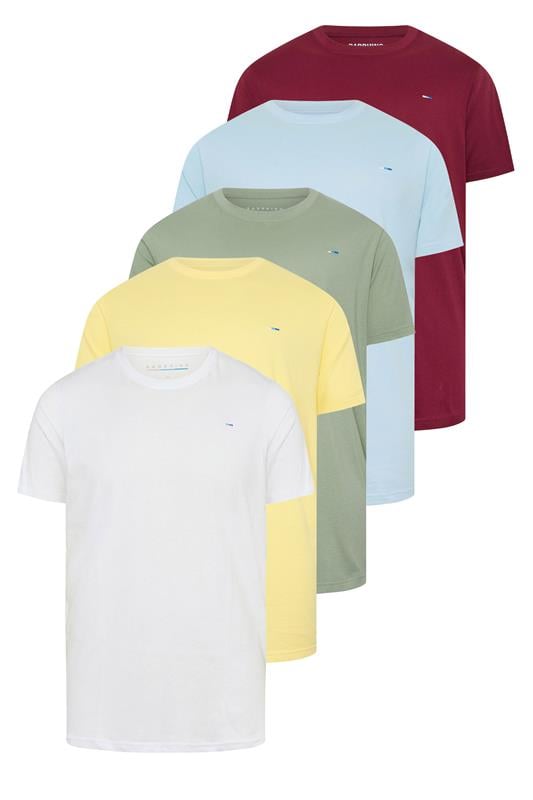 BadRhino Big & Tall 5 PACK Yellow/Green/Blue/Red/White Core T-Shirts