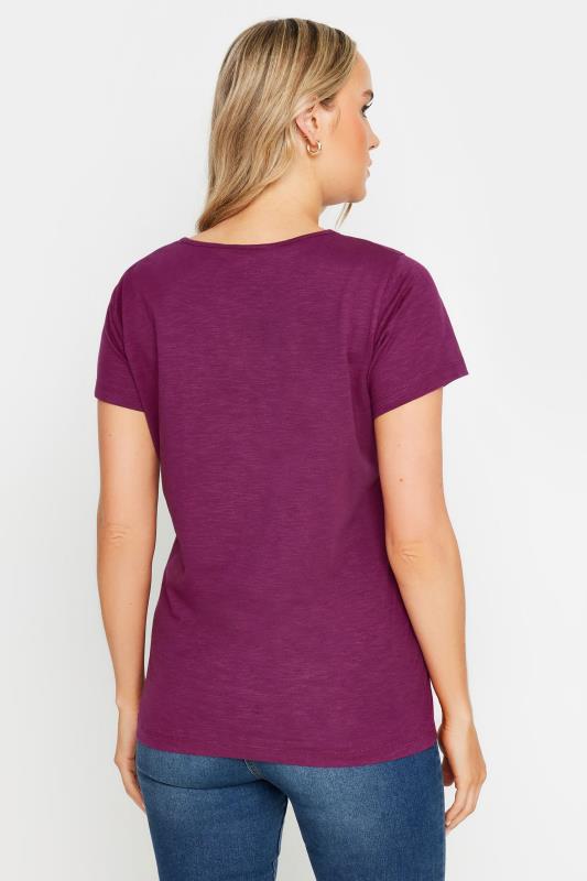 LTS Tall Dark Purple Short Sleeve Cotton T-Shirt | Long Tall Sally 3
