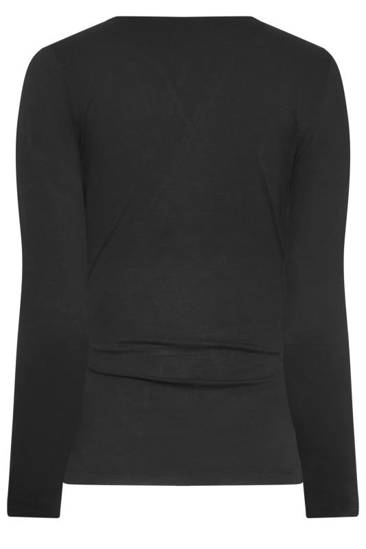 LTS Tall Women's Black Jersey Wrap Top | Long Tall Sally 7
