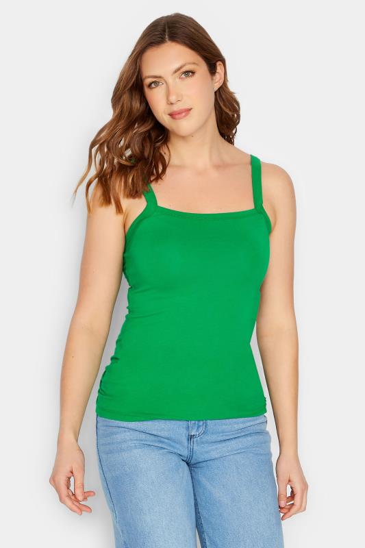 LTS Tall Women's Green Square Neck Vest Top | Long Tall Sally 1