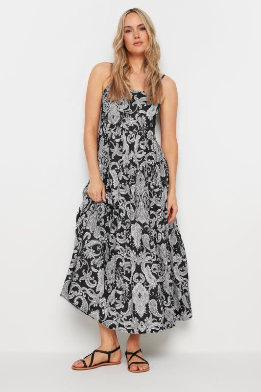 LTS Tall Women's Black Paisley Print Strappy Maxi Dress | Long Tall Sally 2