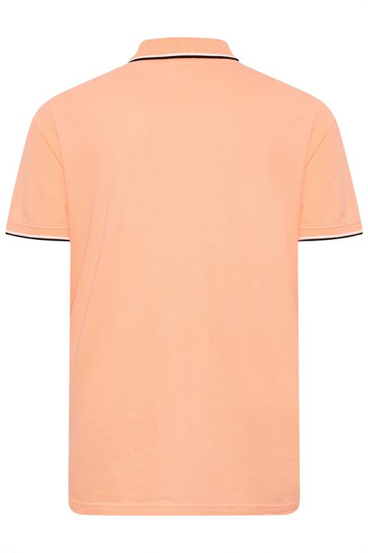 BadRhino Big & Tall Light Orange Tipped Polo Shirt | BadRhino 2