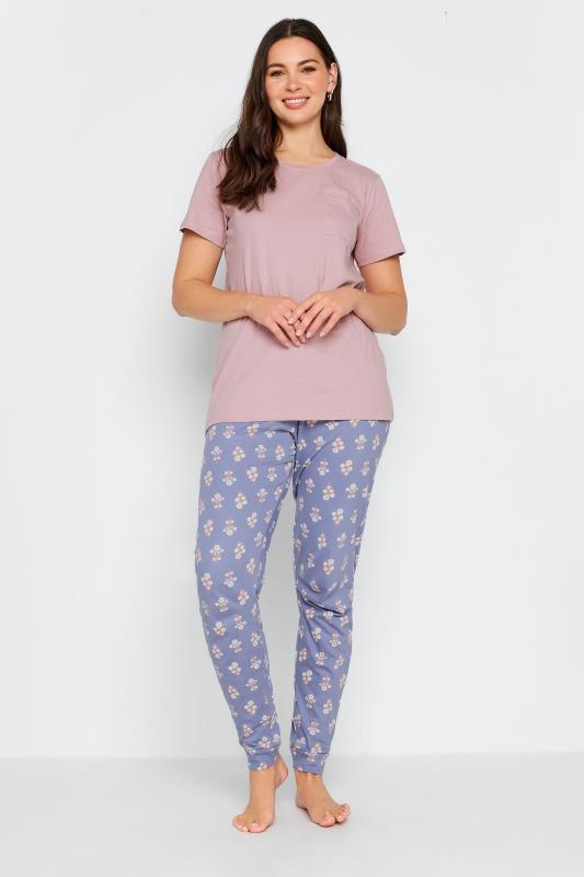 LTS Tall Womens Pink Floral Print Pyjama Set | Long Tall Sally 2