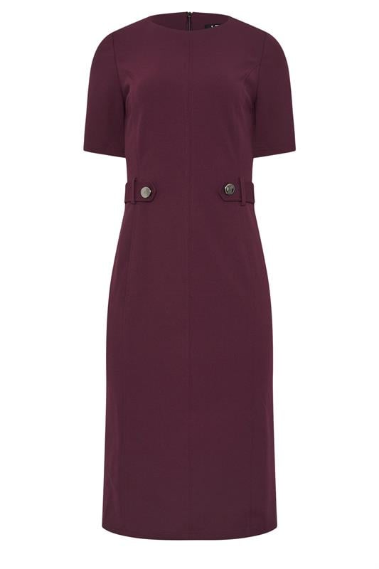Tall  LTS Tall Berry Red Tailored Button Midi Dress