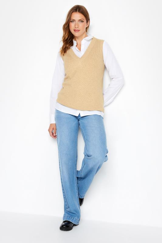 LTS Tall Women's Beige Brown Knitted Vest Top | Long Tall Sally 2