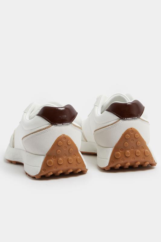 White Faux Leather Runner Trainers In Extra Wide EEE Fit | Yours Clothing 4