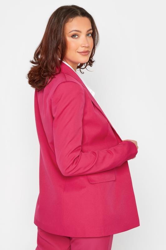 LTS Tall Women's Dark Pink Scuba Crepe Blazer