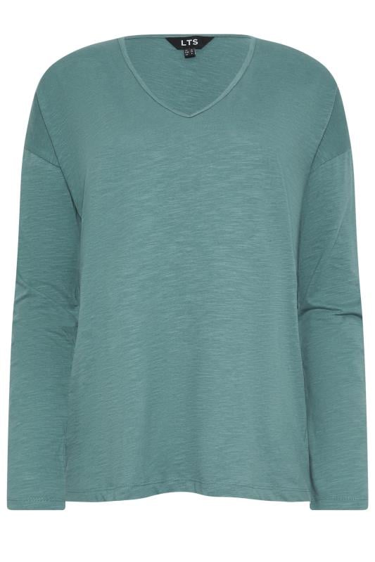 LTS Tall 2 PACK Khaki Green & Blue Long Sleeve T-Shirts | Long Tall Sally 8