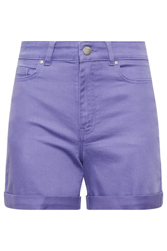 LTS Tall Women's Purple Mom Denim Shorts | Long Tall Sally 4