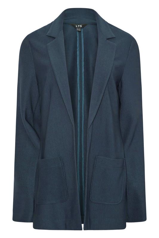 LTS Tall Women's Navy Blue Ribbed Blazer Jacket | Long Tall Sally  6
