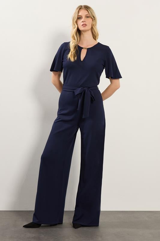 LTS Tall Navy Blue Keyhole Jumpsuit | Long Tall Sally 1