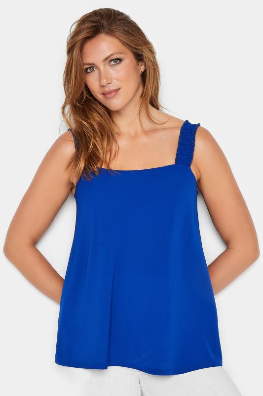 Tall  LTS Tall Cobalt Blue Ruched Swing Cami Top
