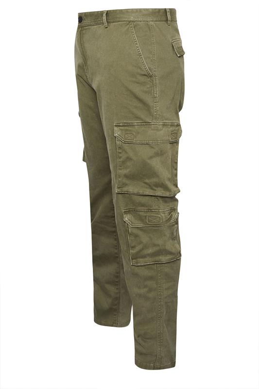 BadRhino Big & Tall Olive Green Cargo Trousers | BadRhino 9