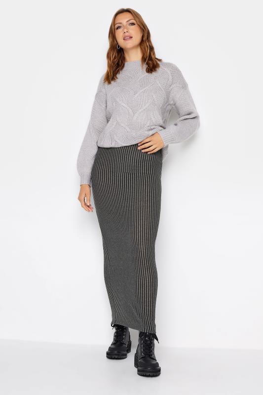 LTS Tall Black Ribbed Maxi Skirt | Long Tall Sally  2