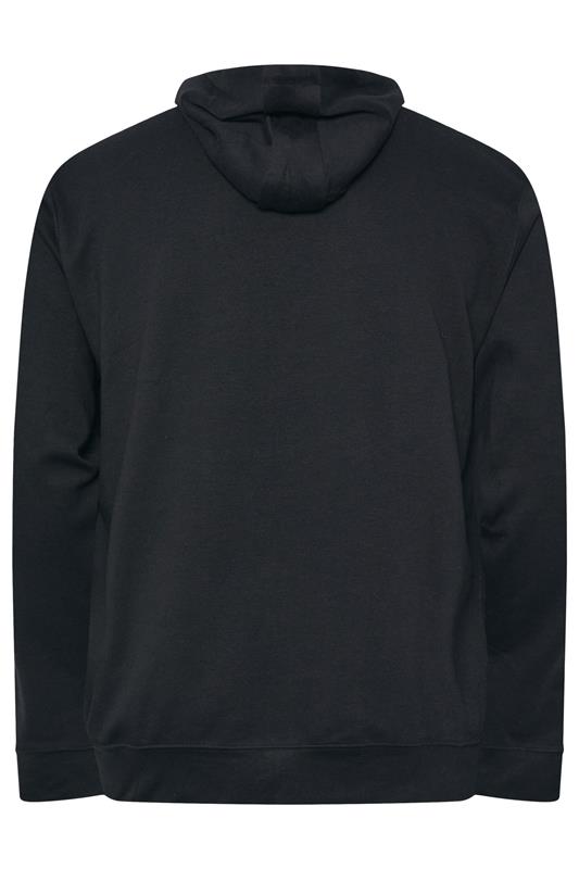 D555 Big & Tall Navy Blue Couture Zip Through Hoodie | BadRhino 4