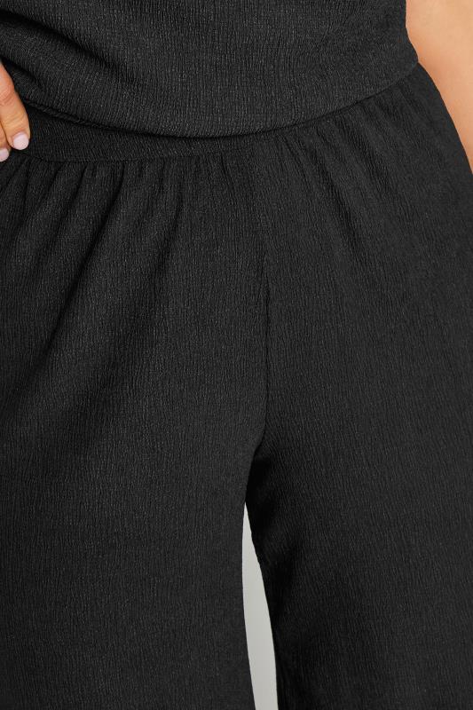 LTS Tall Women's Black Textured Wide Leg Trousers | Long Tall Sally  4