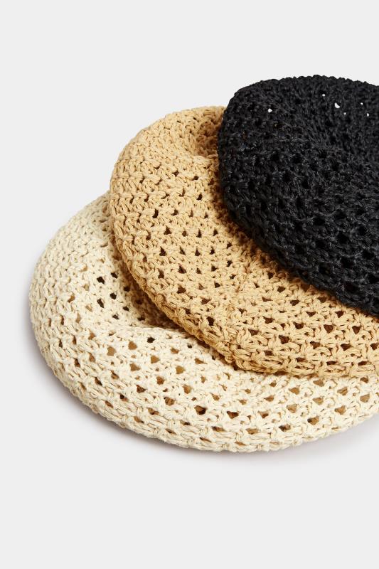 Black Straw Beret | Yours Clothing 4