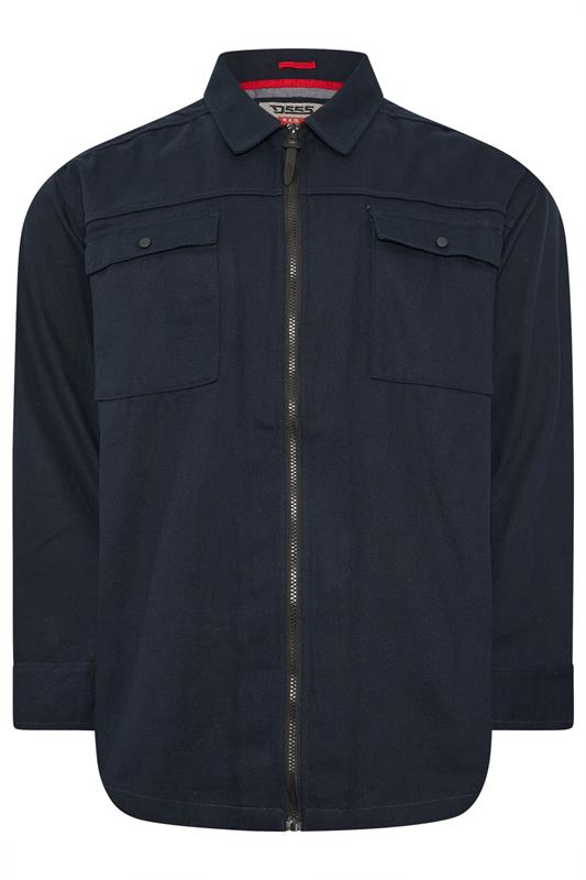 D555 Big & Tall Navy Blue Shacket | BadRhino 1
