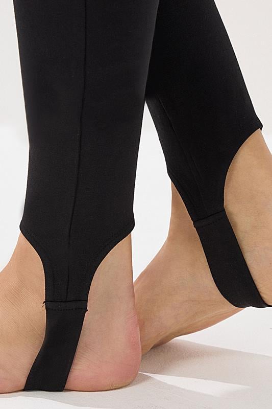 LTS Tall Black Cotton Stirrup Leggings | Long Tall Sally 5
