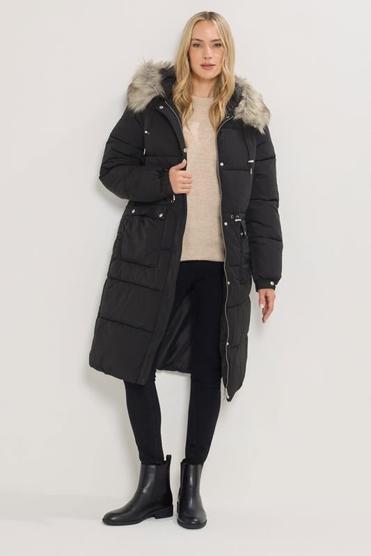 Tall  LTS Tall Black Padded Midi Coat