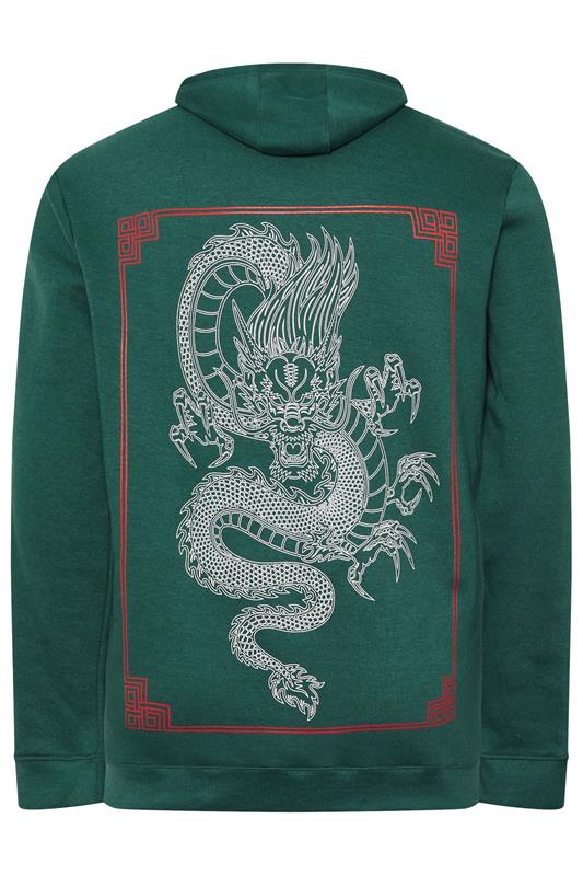 BadRhino Big & Tall Green Dragon Graphic Hoodie | BadRhino 2