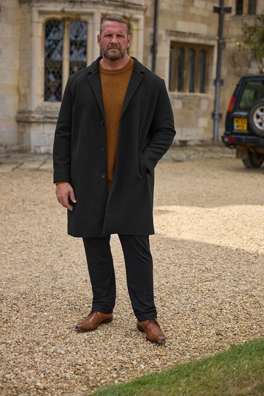 BadRhino Big & Tall Black Formal Overcoat | BadRhino 1