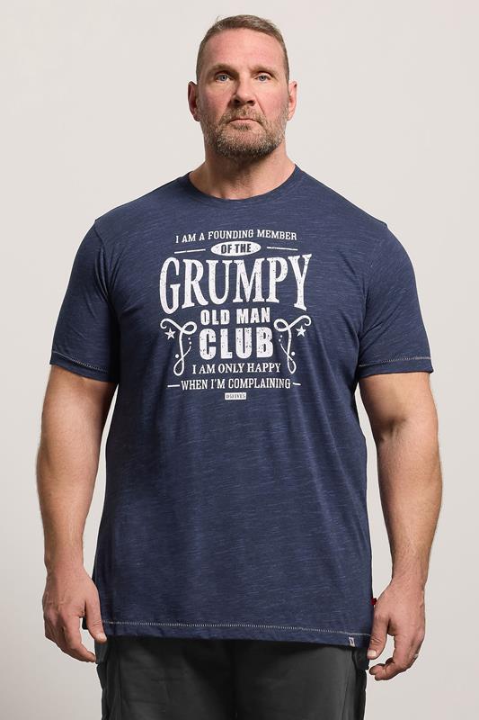  D555 Big & Tall Navy Blue 'Grumpy Man' Graphic T-Shirt