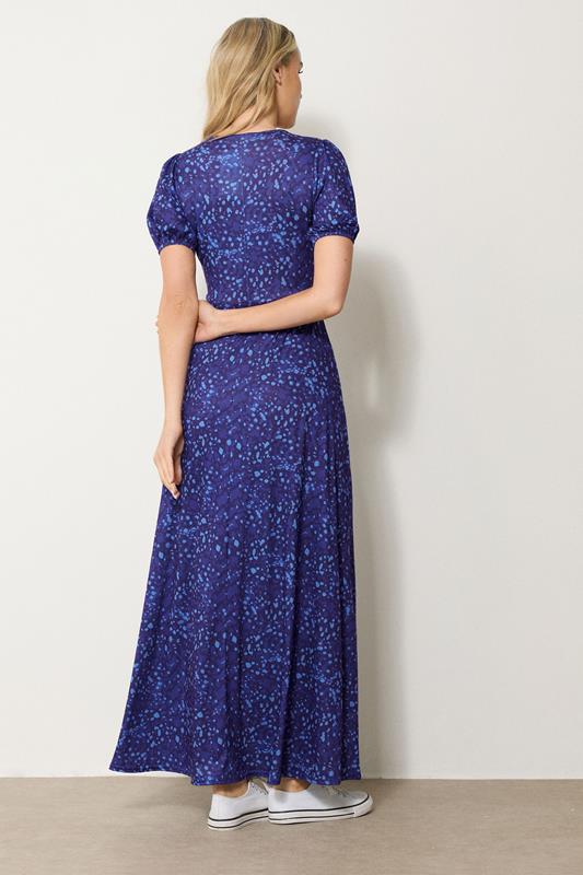 LTS Tall Blue Abstract Spot Wrap Maxi Dress | Long Tall Sally 3