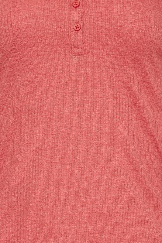 LTS Tall Women's Pink Ribbed Polo Top | Long Tall Sally 5