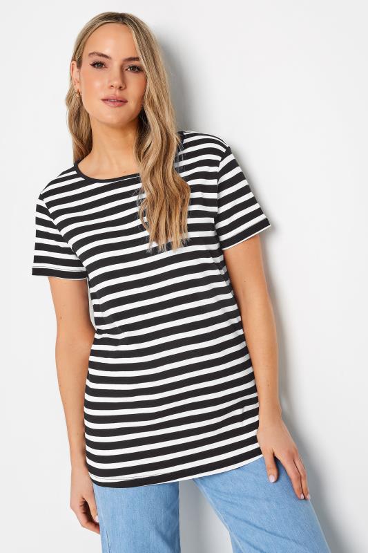 LTS Tall Womens 2 PACK Black & White Stripe Short Sleeve T-Shirts | Long Tall Sally 2