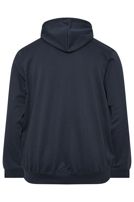 JACK & JONES Big & Tall Navy Blue Hoodie | BadRhino 2