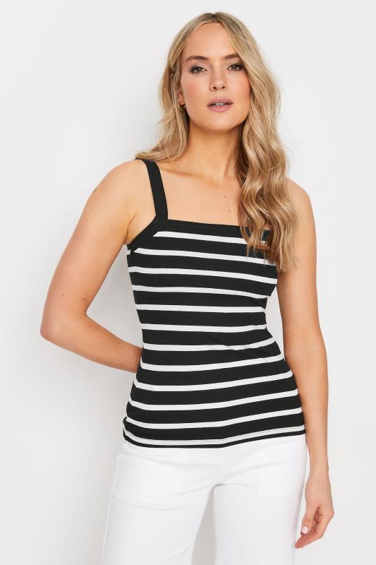 LTS Tall Women's 2 PACK Black & White Striped Cami Tops | Long Tall Sally  2