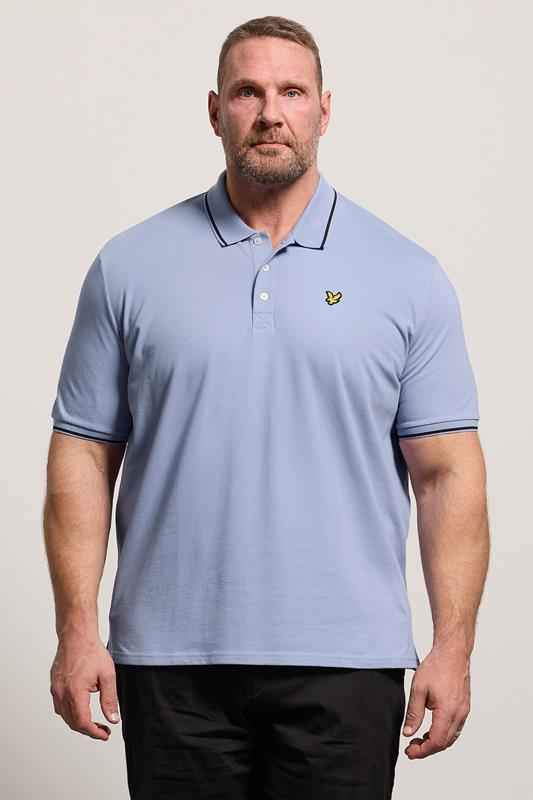  LYLE & SCOTT Big & Tall Bubble Blue Tipped Polo Shirt