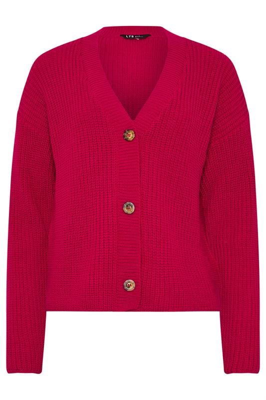 Tall  LTS Tall Red V-Neck Cardigan