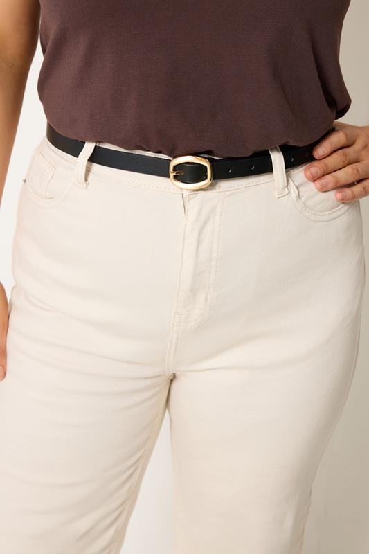 YOURSET 2 PACK Black & Brown Oval Buckle Belts | Yours Clothing 4