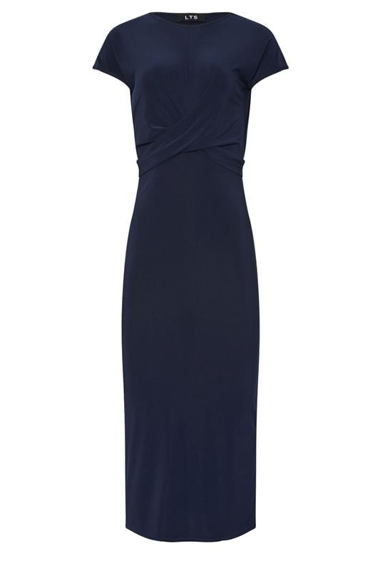 LTS Tall Navy Blue Ruched Bust Midi Dress | Long Tall Sally 5