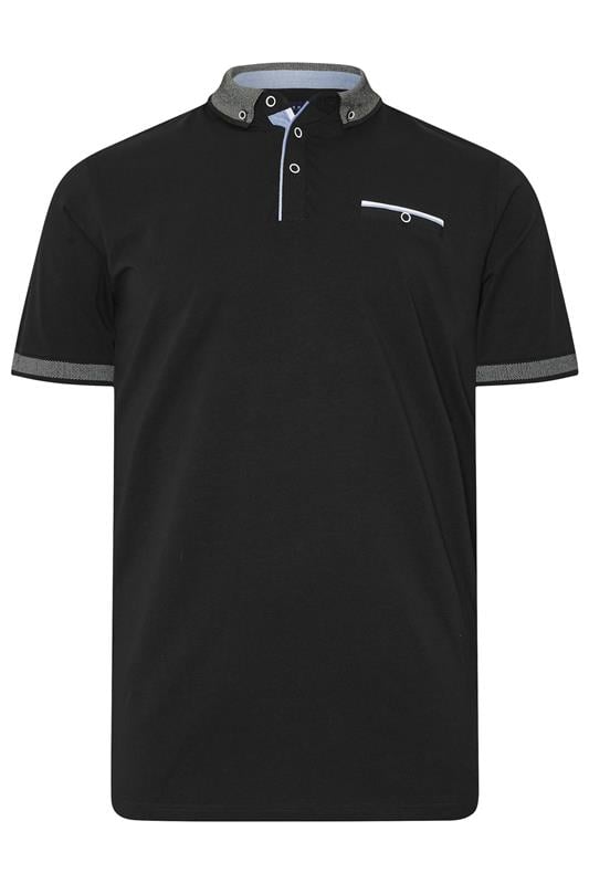 BadRhino Big & Tall Black Chambray Polo Shirt | BadRhino 7