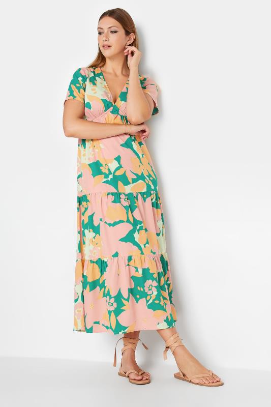 LTS Tall Women's Green Floral Tiered Midi Dress | Long Tall Sally 3